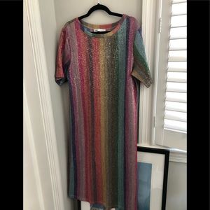 Rainbow sequin midi/maxi dress